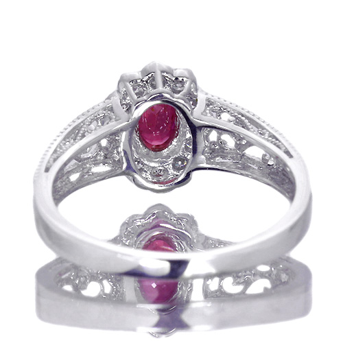非加熱ルビー 0.7ct ダイヤモンド プラチナ リング（指輪）【品質