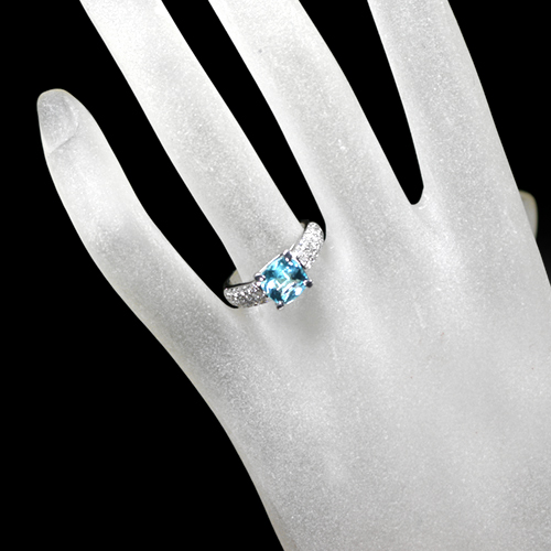 パライバトルマリン 1.82ct ダイヤモンド プラチナ リング（指輪