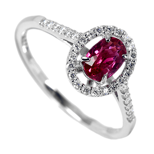 ルビー ダイヤモンド プラチナ リング 非加熱ルビー 0.66ct ダイヤモンド プラチナ リング（指輪）【品質