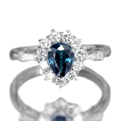 カラーチェンジガーネット 0.83ct ダイヤモンド プラチナ リング（指輪 ...