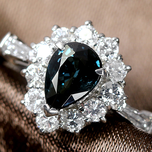 カラーチェンジガーネット 0.83ct ダイヤモンド プラチナ リング（指輪 ...