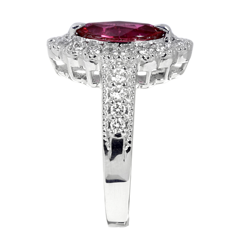 非加熱ルビー 1.02ct ダイヤモンド プラチナ リング（指輪）【品質 