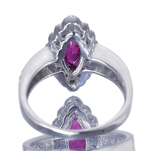 非加熱ルビー 1.02ct ダイヤモンド プラチナ リング（指輪）【品質 