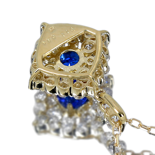 アウイナイト 0.11ct ダイヤモンド イエローゴールド ネックレス【品質 