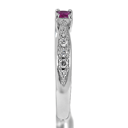レッドベリル 0.05ct ダイヤモンド プラチナ リング（指輪）【品質