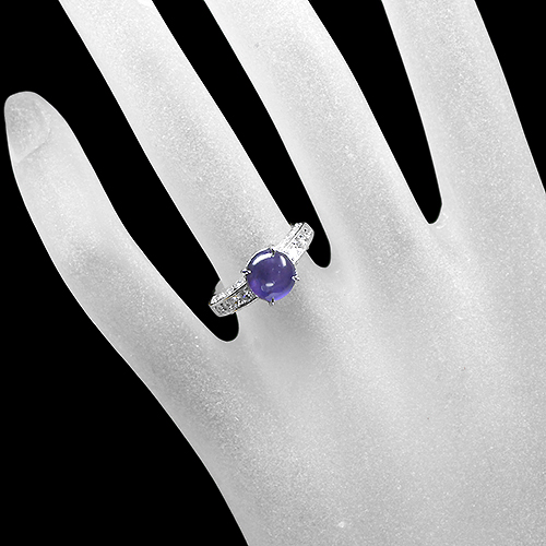 スターサファイア 2.97ct ダイヤモンド プラチナ リング（指輪）【品質 