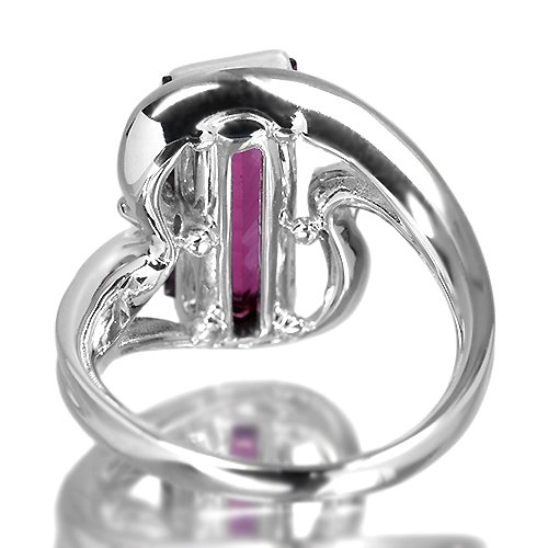 ピンクトルマリン 3.36ct ダイヤモンド ホワイトゴールド リング