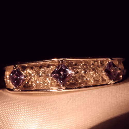 アレキサンドライト 0.37ct ダイヤモンド プラチナ リング（指輪