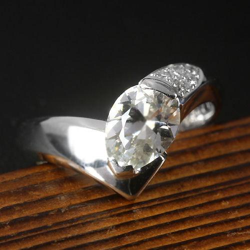 リング 指輪 サファイヤ1.07ct ダイヤモンド1.01ct 11.5号 Pt900プラチナ / 64799【FJ】