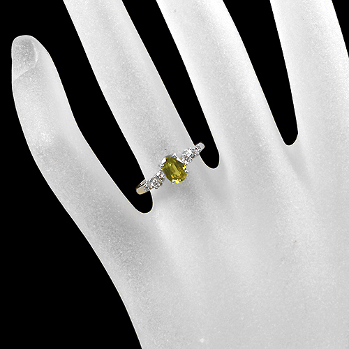 スフェーン 0.84ct ダイヤモンド プラチナ リング（指輪）【品質