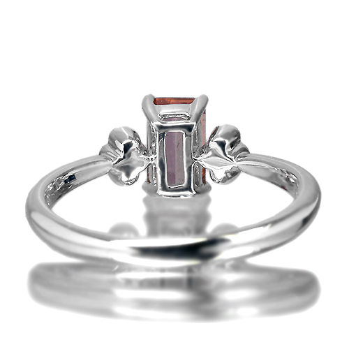インペリアルトパーズ 0.81ct ダイヤモンド プラチナ リング（指輪