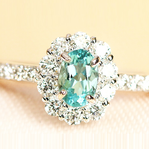 グランディディエライト 0.38ct ダイヤモンド プラチナ リング
