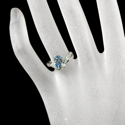 サンタマリアアクアマリン 1.22ct ダイヤモンド プラチナ リング（指輪 