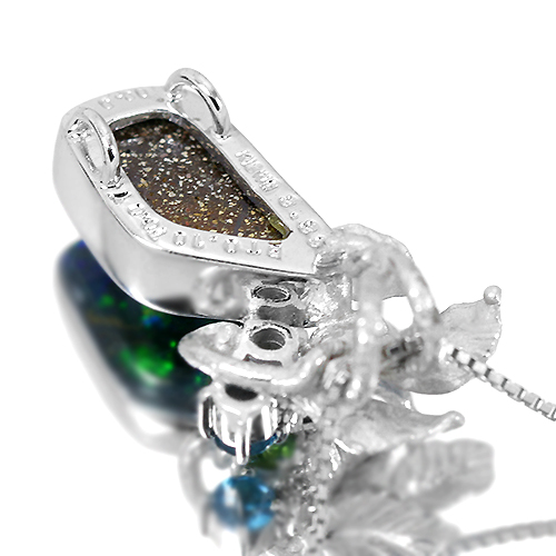 オーストラリア産ボルダーオパール 3.39ct ブルートパーズ オーストラリア産ボルダーオパール 3.39ct ブルートパーズ