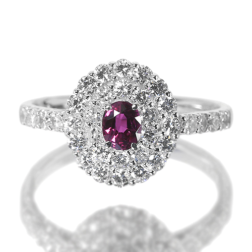 ルビー 0.34ct ダイヤモンド プラチナ リング（指輪）【品質