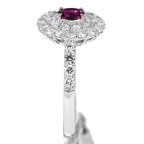 ルビー 0.34ct ダイヤモンド プラチナ リング（指輪）【品質
