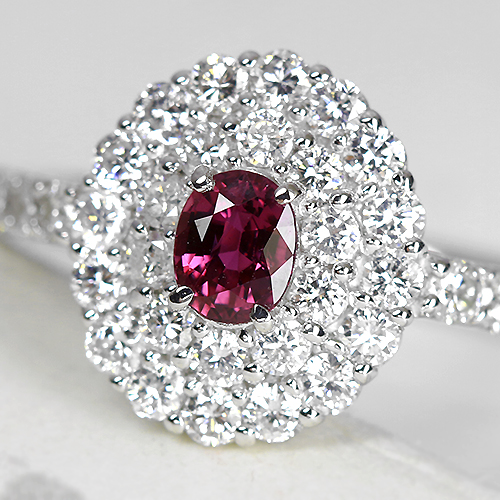 ダイヤモンド プラチナ ルビーリング ルビー 0.34ct ダイヤモンド プラチナ リング(指輪)【品質