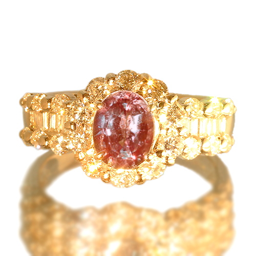アレキサンドライトプラチナリング アレキサンドライト 1.24ct ダイヤモンド プラチナ リング（指輪
