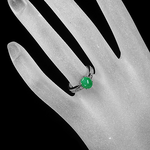 第226回抽選販売＞翡翠 1.65ct ダイヤモンド プラチナ リング（指輪