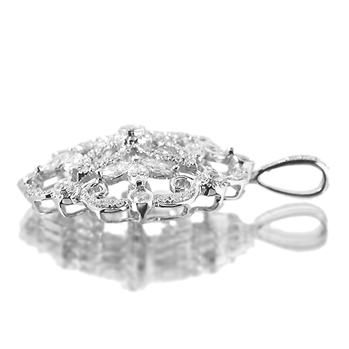 ダイヤモンド 2ct ホワイトゴールド ネックレス兼ブローチ（ジュエル