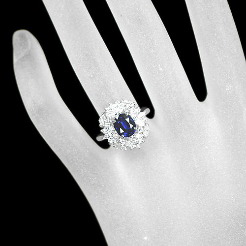 非加熱サファイア 2.28ct ダイヤモンド プラチナ リング（指輪）【品質 