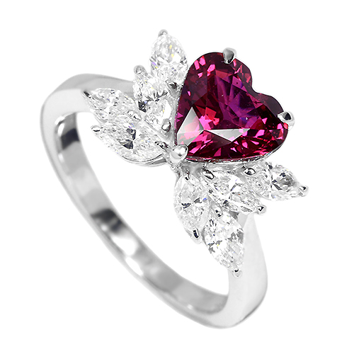 ルビー ダイヤモンド　プラチナリング ルビー 2.26ct ダイヤモンド プラチナ リング（指輪）【品質