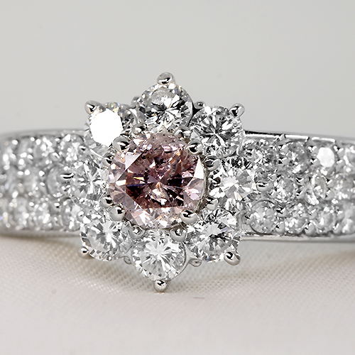ピンクダイヤモンド 0.312ct/FLPP/I1 ダイヤモンド プラチナ リング