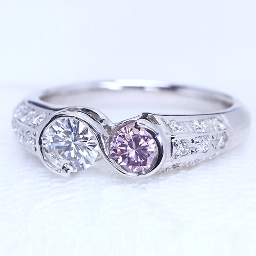 ピンクダイヤモンド 0.278ct/FLPP/I1 ダイヤモンド プラチナ リング 