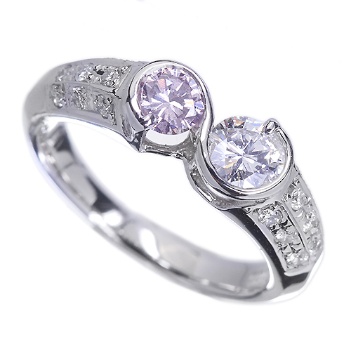 ピンクダイヤモンド 0.278ct/FLPP/I1 ダイヤモンド プラチナ リング