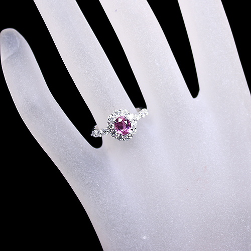 ピンクサファイア 1.27ct ダイヤモンド プラチナ リング（指輪）【品質 