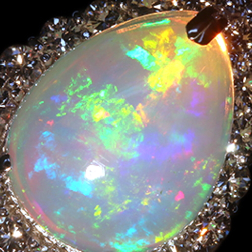 エチオピア産ウェロオパール 約4ct ダイヤモンド 1.47ct プラチナ