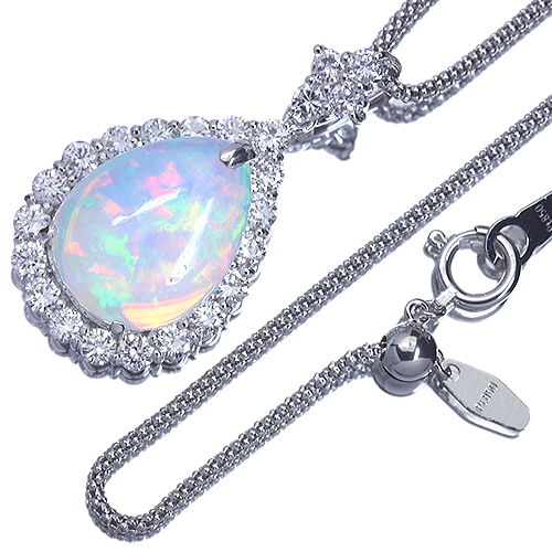 エチオピア産ウェロオパール 約4ct ダイヤモンド 1.47ct プラチナ