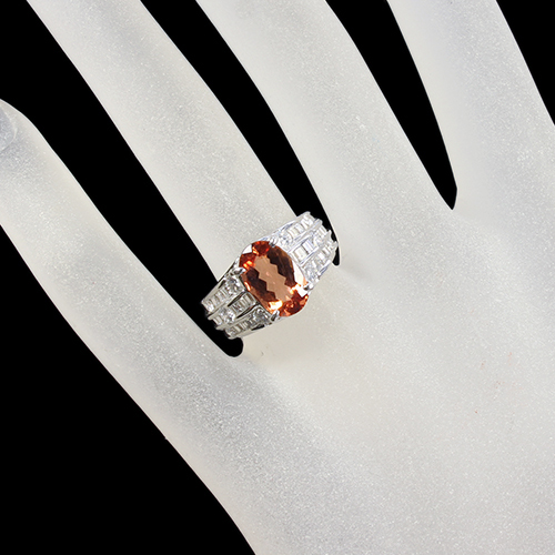 第240回抽選販売＞インペリアルトパーズ 3.26ct ダイヤモンド 1.04ct