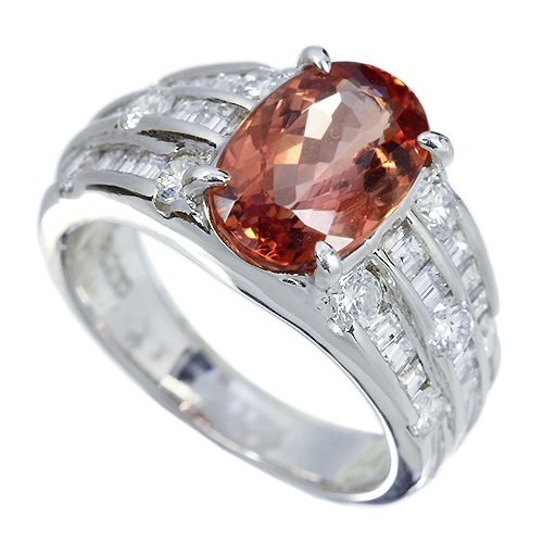 第240回抽選販売＞インペリアルトパーズ 3.26ct ダイヤモンド 1.04ct