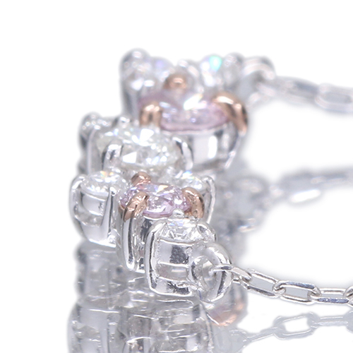 ピンクダイヤモンド 0.077ct/FLPP/I1 ダイヤモンド プラチナ