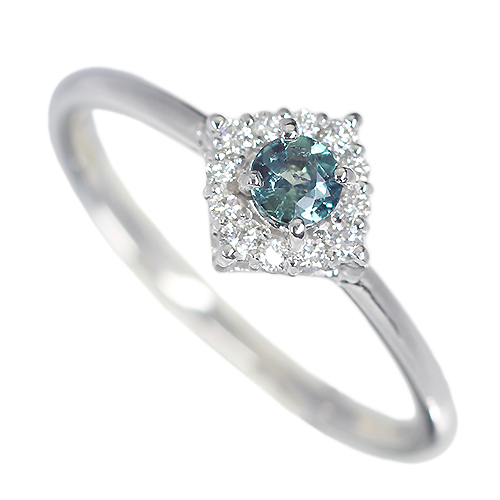 PT プラチナ アレキサンドライト 0.04ct ダイヤモンド 0.15ct 
