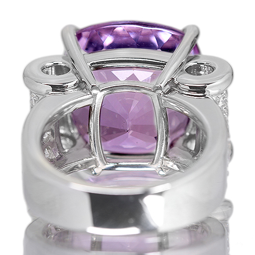 クンツァイト 21ct ダイヤモンド 1.2ct プラチナ リング(指輪