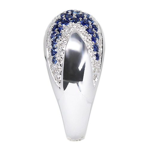 ブルーサファイア 1.6ct ダイヤモンド 0.7ct ホワイトゴールド