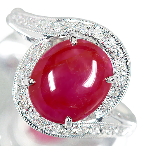 スタールビー 5.5ct ダイヤモンド プラチナ リング(指輪)【品質
