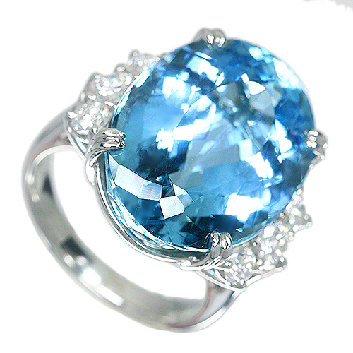 サンタマリアアクアマリン ダイヤモンドリング AQ 0.76ct D 0.06