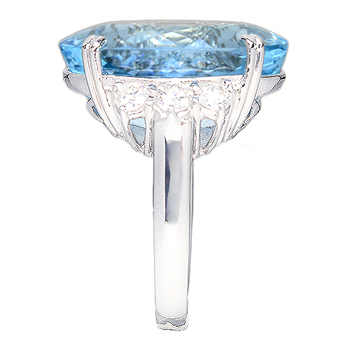 サンタマリアアクアマリン 16ct ダイヤモンド 0.7ct プラチナ