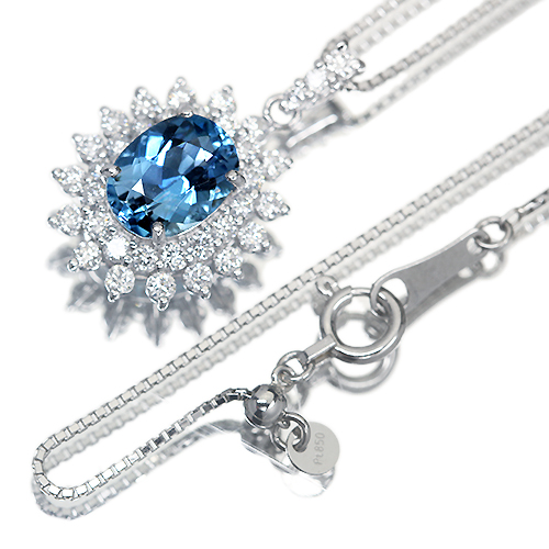 サンタマリアアクアマリン 1.1ct ダイヤモンド 0.5ct プラチナ