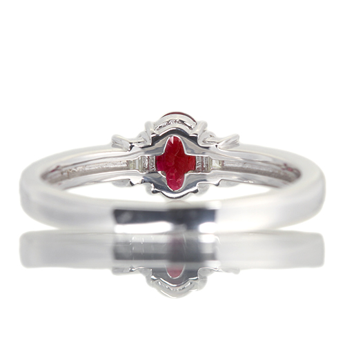 非加熱ピジョンブラッドルビー 0.5ct ダイヤモンド プラチナ 非加熱ピジョンブラッドルビー 0.5ct ダイヤモンド プラチナ