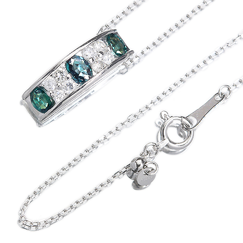 【新品】 天然アレキサンドライト　ダイヤモンド ネックレス プラチナ eternal-jw_55978394