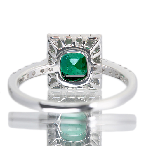 コロンビア産エメラルド 1.0ct ダイヤモンド 0.4ct プラチナ リング