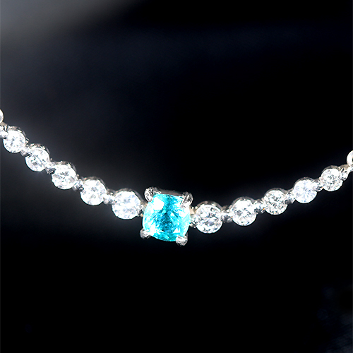グランディディエライト 0.3ct ダイヤモンド プラチナ ネックレス 