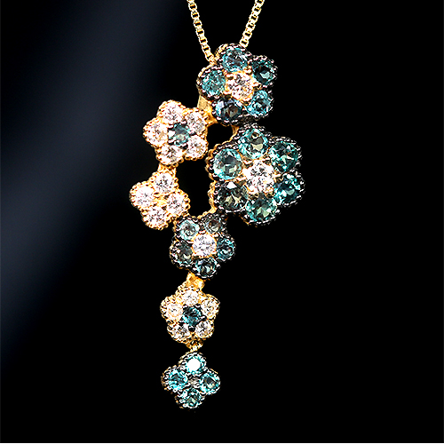 ブラジル産アレキサンドライト 0.5ct ダイヤモンド イエローゴールド