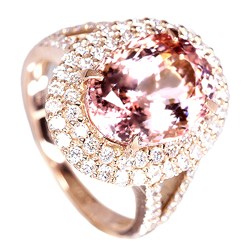◇お値段ASK◇モルガナイト 4.7ct ダイヤモンド 0.9ct ピンク