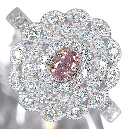ファンシーパープリッシュピンクダイヤモンド 0.184ct/FPP/I1 