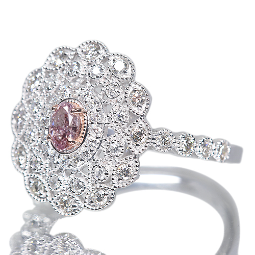 ファンシーパープリッシュピンクダイヤモンド 0.184ct/FPP/I1